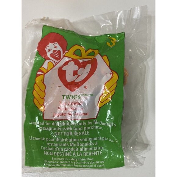 Giraffe TY Beanie Baby Twigs Matching Teanie Beanie Set - Picture 6 of 6